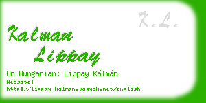 kalman lippay business card